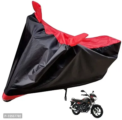 Auto Hub Bajaj Discover Bike Cover Waterproof Original / Discover Cover Waterproof / Discover bike Cover / Bike Cover Discover Waterproof / Discover Body Cover / Bike Body Cover Discover With Ultra Surface Body Protection (Black, Red Look)