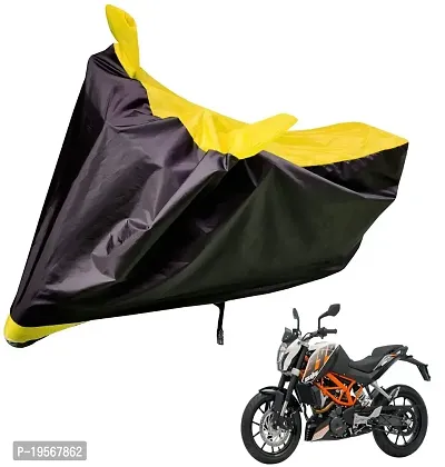 Auto Hub KTM Duke 390 Bike Cover Waterproof Original / Duke 390 Cover Waterproof / Duke 390 bike Cover / Bike Cover Duke 390 Waterproof / Duke 390 Body Cover / Bike Body Cover Duke 390 With Ultra Surface Body Protection (Black, Yellow Look)