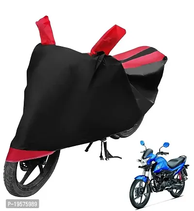 Auto Hub Livo Bike Cover Waterproof Original/Livo Cover Waterproof/Livo Bike Cover/Bike Cover Livo Waterproof/Livo Body Cover/Bike Body Cover Livo with Ultra Surface Body Protection (Black, Red Look)