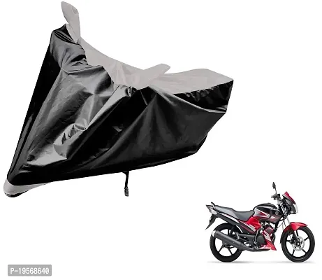 Auto Hub Yamaha SS 125 Bike Cover Waterproof Original / SS 125 Cover Waterproof / SS 125 bike Cover / Bike Cover SS 125 Waterproof / SS 125 Body Cover / Bike Body Cover SS 125 With Ultra Surface Body Protection (Black, Silver Look)