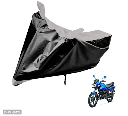 Auto Hub Honda Livo Bike Cover Waterproof Original / Livo Cover Waterproof / Livo bike Cover / Bike Cover Livo Waterproof / Livo Body Cover / Bike Body Cover Livo With Ultra Surface Body Protection (Black, Silver Look)-thumb0