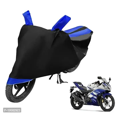 Auto Hub Yamaha R15 Bike Cover Waterproof Original / R15 Cover Waterproof / R15 bike Cover / Bike Cover R15 Waterproof / R15 Body Cover / Bike Body Cover R15 With Ultra Surface Body Protection (Black, Blue Look)