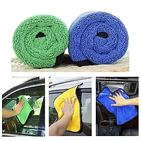 Auto Hub Heavy Microfiber Double Sided, Extra Thick Plush 800 GSM Lint-Free Towel (40cm x 40cm, multi color)-thumb2