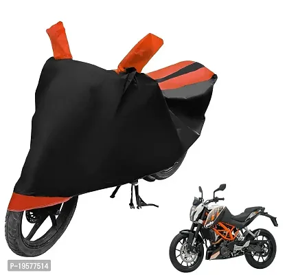 Auto Hub KTM Duke 390 Bike Cover Waterproof Original / Duke 390 Cover Waterproof / Duke 390 bike Cover / Bike Cover Duke 390 Waterproof / Duke 390 Body Cover / Bike Body Cover Duke 390 With Ultra Surface Body Protection (Black, Orange Look)