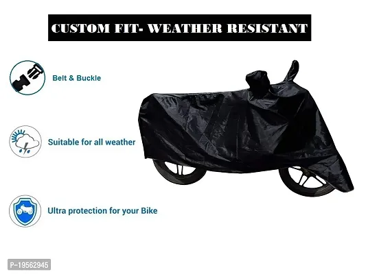 Auto Hub Hero Honda CBZ Bike Cover Waterproof Original/CBZ Cover Waterproof/CBZ Bike Cover/Bike Cover CBZ Waterproof/CBZ Body Cover/Bike Body Cover CBZ with Ultra Surface Body Protection (Black Look)-thumb5