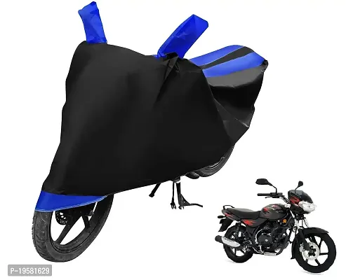 Auto Hub Bajaj Discover Bike Cover Waterproof Original / Discover Cover Waterproof / Discover bike Cover / Bike Cover Discover Waterproof / Discover Body Cover / Bike Body Cover Discover With Ultra Surface Body Protection (Black, Blue Look)