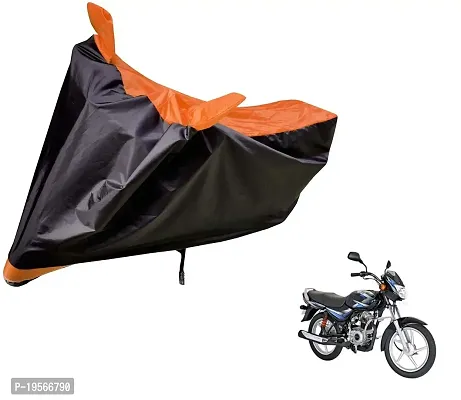 Auto Hub Bajaj CT 100 Bike Cover Waterproof Original / CT 100 Cover Waterproof / CT 100 bike Cover / Bike Cover CT 100 Waterproof / CT 100 Body Cover / Bike Body Cover CT 100 With Ultra Surface Body Protection (Black, Orange Look)