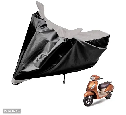 Auto Hub TVS Jupiter Bike Cover Waterproof Original / Jupiter Cover Waterproof / Jupiter bike Cover / Bike Cover Jupiter Waterproof / Jupiter Body Cover / Bike Body Cover Jupiter With Ultra Surface Body Protection (Black, Silver Look)