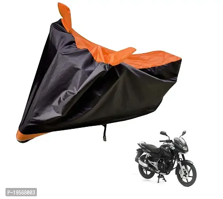 Auto Hub Bajaj Pulsar 180 Bike Cover Waterproof Original / Pulsar 180 Cover Waterproof / Pulsar 180 bike Cover / Bike Cover Pulsar 180 Waterproof / Pulsar 180 Body Cover / Bike Body Cover Pulsar 180 With Ultra Surface Body Protection (Black, Orange Look)