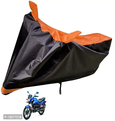 Auto Hub Honda Livo Bike Cover Waterproof Original / Livo Cover Waterproof / Livo bike Cover / Bike Cover Livo Waterproof / Livo Body Cover / Bike Body Cover Livo With Ultra Surface Body Protection (Black, Orange Look)