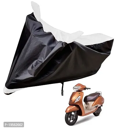 Auto Hub TVS Jupiter Bike Cover Waterproof Original / Jupiter Cover Waterproof / Jupiter bike Cover / Bike Cover Jupiter Waterproof / Jupiter Body Cover / Bike Body Cover Jupiter With Ultra Surface Body Protection (Black, White Look)