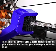 Auto Hub Universal Motorcycle/Cycle Chain Cleaner Brush for Bikes (Blue)-thumb4