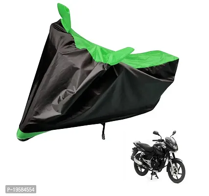 Auto Hub Bajaj Pulsar 150 Bike Cover Waterproof Original / Pulsar 150 Cover Waterproof / Pulsar 150 bike Cover / Bike Cover Pulsar 150 Waterproof / Pulsar 150 Body Cover / Bike Body Cover Pulsar 150 With Ultra Surface Body Protection (Black, Green Look)