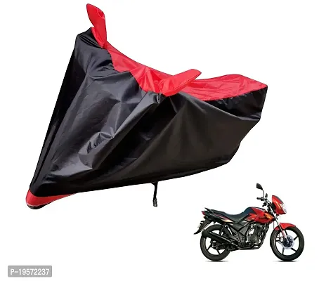 Auto Hub TVS Flame 125 Bike Cover Waterproof Original / Flame 125 Cover Waterproof / Flame 125 bike Cover / Bike Cover Flame 125 Waterproof / Flame 125 Body Cover / Bike Body Cover Flame 125 With Ultra Surface Body Protection (Black, Red Look)-thumb0