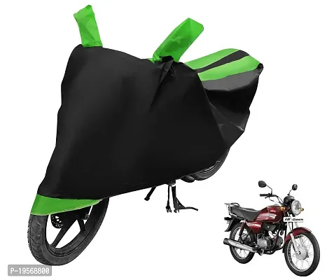 Auto Hub Hero HF Dawn Bike Cover Waterproof Original / HF Dawn Cover Waterproof / HF Dawn bike Cover / Bike Cover HF Dawn Waterproof / HF Dawn Body Cover / Bike Body Cover HF Dawn With Ultra Surface Body Protection (Black, Green Look)