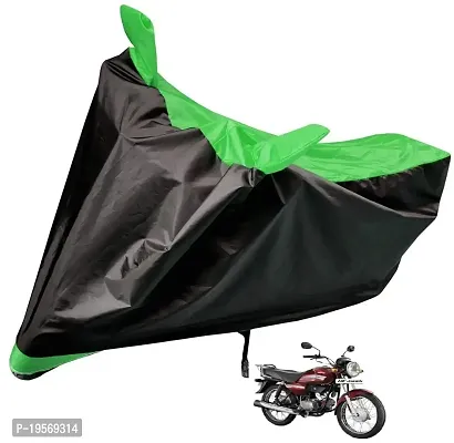 Auto Hub Hero HF Dawn Bike Cover Waterproof Original / HF Dawn Cover Waterproof / HF Dawn bike Cover / Bike Cover HF Dawn Waterproof / HF Dawn Body Cover / Bike Body Cover HF Dawn With Ultra Surface Body Protection (Black, Green Look)