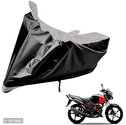 Auto Hub Yamaha Gladiator Bike Cover Waterproof Original / Gladiator Cover Waterproof / Gladiator bike Cover / Bike Cover Gladiator Waterproof / Gladiator Body Cover / Bike Body Cover Gladiator With Ultra Surface Body Protection (Black, Silver Look)