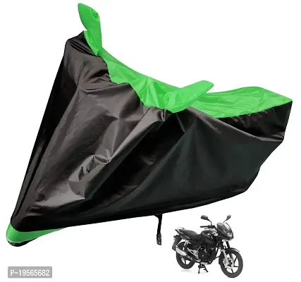 Auto Hub Bajaj Pulsar 180 Bike Cover Waterproof Original / Pulsar 180 Cover Waterproof / Pulsar 180 bike Cover / Bike Cover Pulsar 180 Waterproof / Pulsar 180 Body Cover / Bike Body Cover Pulsar 180 With Ultra Surface Body Protection (Black, Green Look)