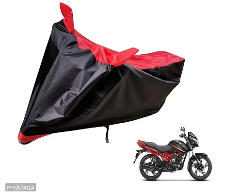 Auto Hub Hero Glamour Bike Cover Waterproof Original / Glamour Cover Waterproof / Glamour bike Cover / Bike Cover Glamour Waterproof / Glamour Body Cover / Bike Body Cover Glamour With Ultra Surface Body Protection (Black, Red Look)