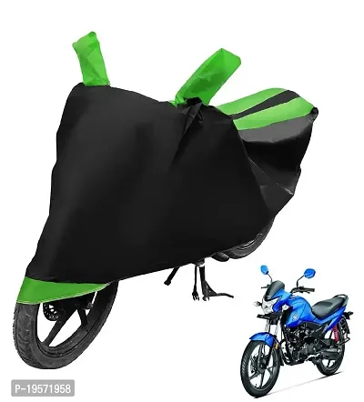 Auto Hub Honda Livo Bike Cover Waterproof Original / Livo Cover Waterproof / Livo bike Cover / Bike Cover Livo Waterproof / Livo Body Cover / Bike Body Cover Livo With Ultra Surface Body Protection (Black, Green Look)-thumb0