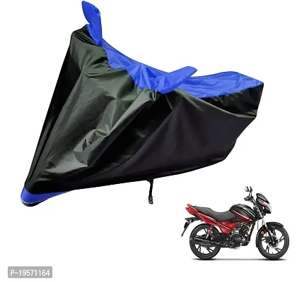 Auto Hub Hero Glamour Bike Cover Waterproof Original / Glamour Cover Waterproof / Glamour bike Cover / Bike Cover Glamour Waterproof / Glamour Body Cover / Bike Body Cover Glamour With Ultra Surface Body Protection (Black, Blue Look)-thumb0