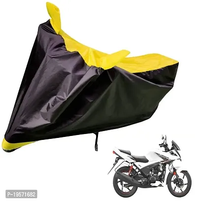 Auto Hub Hero Ignitor Bike Cover Waterproof Original / Ignitor Cover Waterproof / Ignitor bike Cover / Bike Cover Ignitor Waterproof / Ignitor Body Cover / Bike Body Cover Ignitor With Ultra Surface Body Protection (Black, Yellow Look)