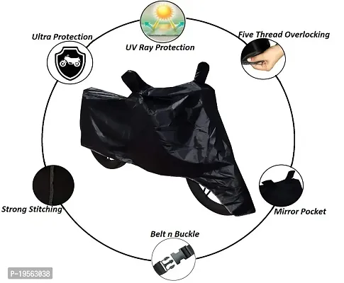 Auto Hub Honda Livo Bike Cover Waterproof Original / Livo Cover Waterproof / Livo bike Cover / Bike Cover Livo Waterproof / Livo Body Cover / Bike Body Cover Livo With Ultra Surface Body Protection (Black Look)-thumb3