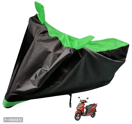 Auto Hub Honda Grazia Bike Cover Waterproof Original / Grazia Cover Waterproof / Grazia bike Cover / Bike Cover Grazia Waterproof / Grazia Body Cover / Bike Body Cover Grazia With Ultra Surface Body Protection (Black, Green Look)-thumb0