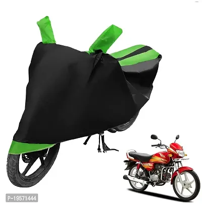 Auto Hub Hero HF Deluxe Bike Cover Waterproof Original / HF Deluxe Cover Waterproof / HF Deluxe bike Cover / Bike Cover HF Deluxe Waterproof / HF Deluxe Body Cover / Bike Body Cover HF Deluxe With Ultra Surface Body Protection (Black, Green Look)-thumb0