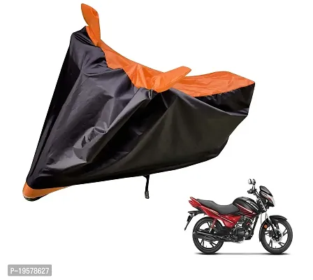 Auto Hub Hero Glamour Bike Cover Waterproof Original / Glamour Cover Waterproof / Glamour bike Cover / Bike Cover Glamour Waterproof / Glamour Body Cover / Bike Body Cover Glamour With Ultra Surface Body Protection (Black, Orange Look)