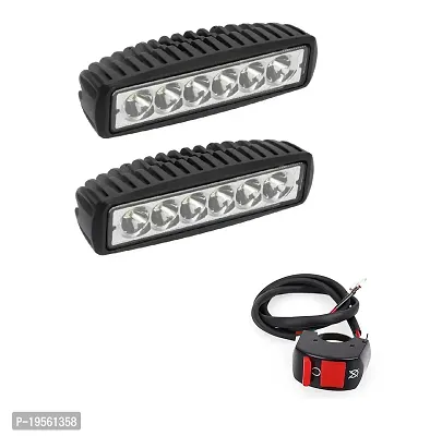 Auto Hub 6LED Bike Fog Lights, Spot Beam Light Bar with Switch