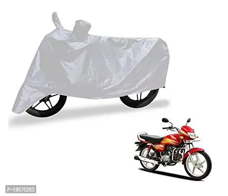 Auto Hub Hero HF Deluxe Bike Cover Waterproof Original / HF Deluxe Cover Waterproof / HF Deluxe bike Cover / Bike Cover HF Deluxe Waterproof / HF Deluxe Body Cover / Bike Body Cover HF Deluxe With Ultra Surface Body Protection (Silver Look)-thumb0