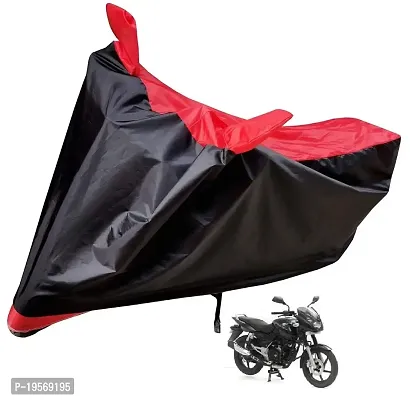 Auto Hub Bajaj Pulsar 180 Bike Cover Waterproof Original / Pulsar 180 Cover Waterproof / Pulsar 180 bike Cover / Bike Cover Pulsar 180 Waterproof / Pulsar 180 Body Cover / Bike Body Cover Pulsar 180 With Ultra Surface Body Protection (Black, Red Look)