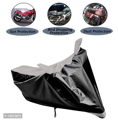 Auto Hub KTM Duke 390 Bike Cover Waterproof Original / Duke 390 Cover Waterproof / Duke 390 bike Cover / Bike Cover Duke 390 Waterproof / Duke 390 Body Cover / Bike Body Cover Duke 390 With Ultra Surface Body Protection (Black, Silver Look)-thumb2