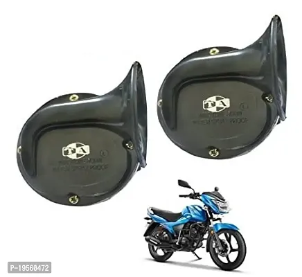 Auto Hub Trumpet Bike Horn for TVS Victor GLX - Set of Two (Black)