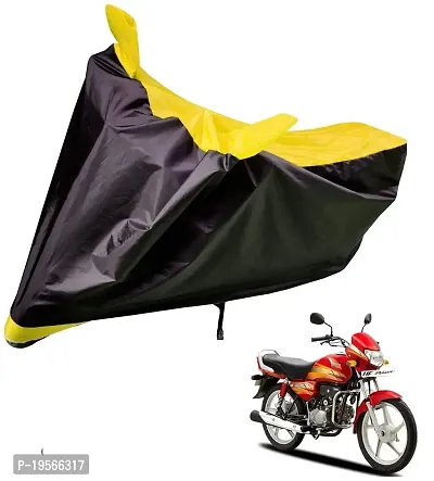 Auto Hub Hero HF Deluxe Bike Cover Waterproof Original / HF Deluxe Cover Waterproof / HF Deluxe bike Cover / Bike Cover HF Deluxe Waterproof / HF Deluxe Body Cover / Bike Body Cover HF Deluxe With Ultra Surface Body Protection (Black, Yellow Look)