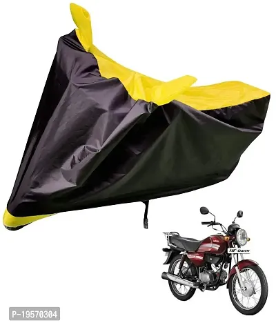 Auto Hub Hero HF Dawn Bike Cover Waterproof Original / HF Dawn Cover Waterproof / HF Dawn bike Cover / Bike Cover HF Dawn Waterproof / HF Dawn Body Cover / Bike Body Cover HF Dawn With Ultra Surface Body Protection (Black, Yellow Look)-thumb0