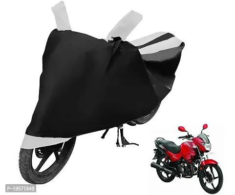 Auto Hub Hero Glamour Fi Bike Cover Waterproof Original / Glamour Fi Cover Waterproof / Glamour Fi bike Cover / Bike Cover Glamour Fi Waterproof / Glamour Fi Body Cover / Bike Body Cover Glamour Fi With Ultra Surface Body Protection (Black, White Look)