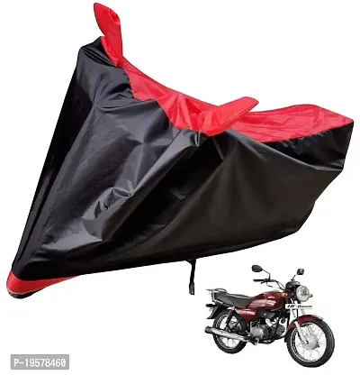 Auto Hub Hero HF Dawn Bike Cover Waterproof Original / HF Dawn Cover Waterproof / HF Dawn bike Cover / Bike Cover HF Dawn Waterproof / HF Dawn Body Cover / Bike Body Cover HF Dawn With Ultra Surface Body Protection (Black, Red Look)