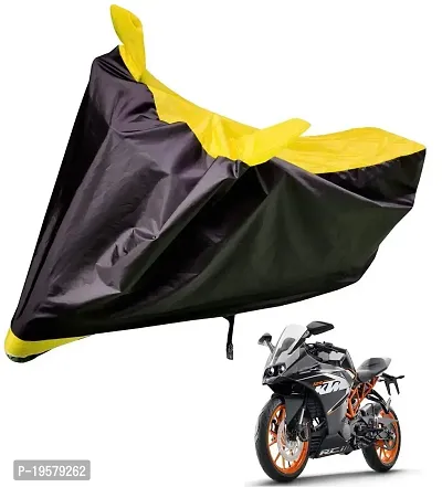 Auto Hub KTM RC 390 Bike Cover Waterproof Original / KTM RC 390 Cover Waterproof / KTM RC 390 bike Cover / Bike Cover KTM RC 390 Waterproof / KTM RC 390 Body Cover / Bike Body Cover KTM RC 390 With Ultra Surface Body Protection (Black, Yellow Look)