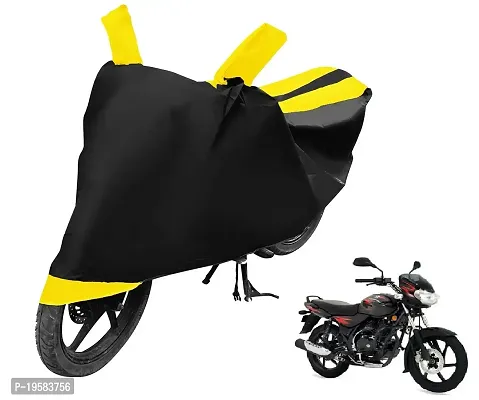 Auto Hub Bajaj Discover Bike Cover Waterproof Original / Discover Cover Waterproof / Discover bike Cover / Bike Cover Discover Waterproof / Discover Body Cover / Bike Body Cover Discover With Ultra Surface Body Protection (Black, Yellow Look)