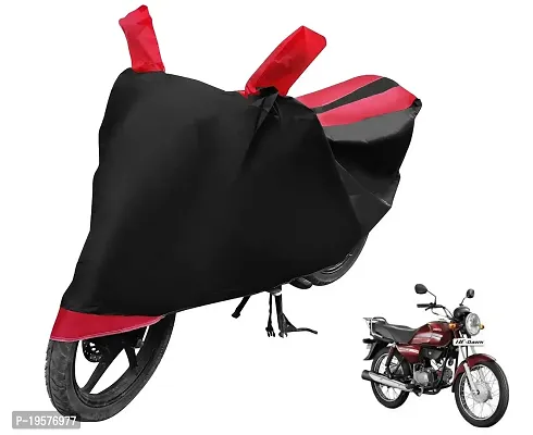 Auto Hub Hero HF Dawn Bike Cover Waterproof Original / HF Dawn Cover Waterproof / HF Dawn bike Cover / Bike Cover HF Dawn Waterproof / HF Dawn Body Cover / Bike Body Cover HF Dawn With Ultra Surface Body Protection (Black, Red Look)