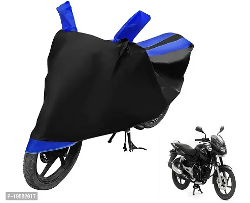 Auto Hub Bajaj Pulsar 150 Bike Cover Waterproof Original / Pulsar 150 Cover Waterproof / Pulsar 150 bike Cover / Bike Cover Pulsar 150 Waterproof / Pulsar 150 Body Cover / Bike Body Cover Pulsar 150 With Ultra Surface Body Protection (Black, Blue Look)