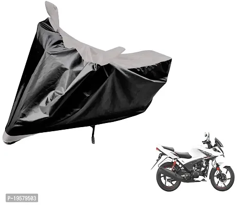 Auto Hub Hero Ignitor Bike Cover Waterproof Original / Ignitor Cover Waterproof / Ignitor bike Cover / Bike Cover Ignitor Waterproof / Ignitor Body Cover / Bike Body Cover Ignitor With Ultra Surface Body Protection (Black, Silver Look)