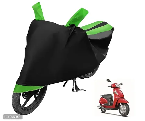 Auto Hub Suzuki Access SE Bike Cover Waterproof Original / Access SE Cover Waterproof / Access SE bike Cover / Bike Cover Access SE Waterproof / Access SE Body Cover / Bike Body Cover Access SE With Ultra Surface Body Protection (Black, Green Look)-thumb0