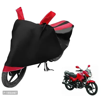 Auto Hub Hero Glamour Fi Bike Cover Waterproof Original / Glamour Fi Cover Waterproof / Glamour Fi bike Cover / Bike Cover Glamour Fi Waterproof / Glamour Fi Body Cover / Bike Body Cover Glamour Fi With Ultra Surface Body Protection (Black, Red Look)