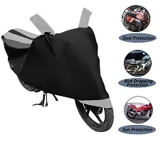 Euro Care Honda Activa 6G Bike Cover Waterproof Original / Activa 6G Cover Waterproof / Activa 6G bike Cover / Bike Cover Activa 6G Waterproof / Activa 6G Body Cover / Bike Body Cover Activa 6G With Ultra Surface Body Protection (Black, Silver Look)-thumb3