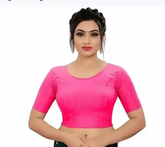 Reliable Lycra Embellished Stitched Blouse For Women