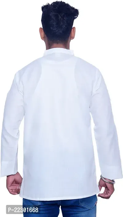 Reliable White Cotton Blend Kurtas For Men-thumb2
