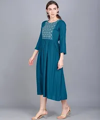 Women Anarkali Kurti With Rayon Fabric and Embroider-thumb1